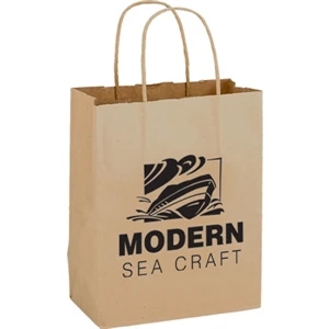 Natural Kraft Paper Shopper Bag - Flexo Ink