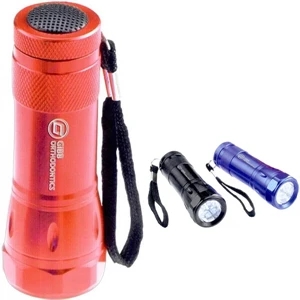 The Hercules - Black - Compact Aluminum Flashlight With Safety Wrist Strap
