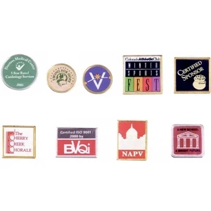 Cloisart (r) - Rectangle - Lapel Emblem With Military Clutch Back And Nail With Burr
