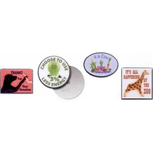 Oval - Aluminum Lapel Pin With Military Clutch. "proudly Made In Usa" Stamped On The Back