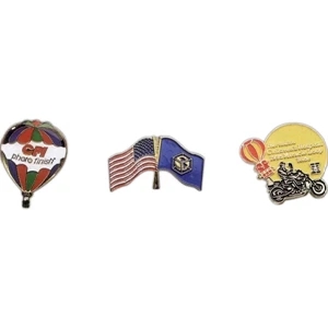 3/4" - Die Struck Iron Soft Enamel Lapel Emblem With Military Clutch Back