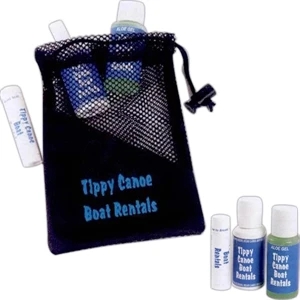 Beat The Heat - Custom Imprinted Sun Kit With Lip Balm, Sunscreen, And Aloe Gel
