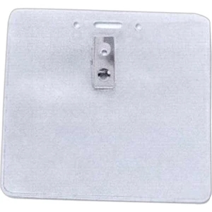 Horizontal Top Load Badge Holder Complete With Two Hole Clip And Slot/chain Holes