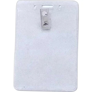 Vertical Top Load Badge Holder Complete With Two Hole Clip And Slot/chain Holes