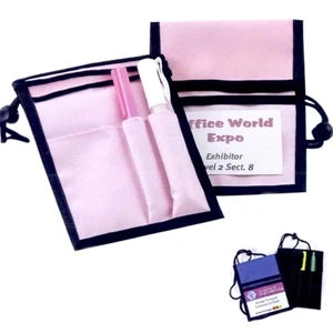 Allow Me - Three-pocket, Nylon Credential Container With Slide In Pocket On Front
