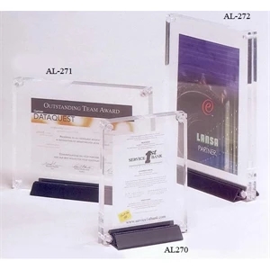 Clear Acrylic Post And Screw Plaque. Ideal For Thicker Than Normal Inserts