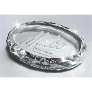 Prestigious Paperweights - 4" X 3" - Optic Crystal Paperweight. 3/4" Thick