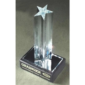 Celestial Star - 3" X 4 7/8" - Celestial Recognition Award On Marble Base