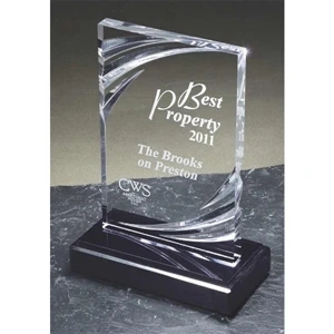 Nouveau Series - 5'' X 7'' - Uniquely Carved & Polished Award With Genuine Italian Marble. Exclusive Design