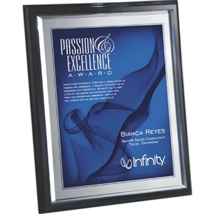 Mist Plaques - Mist Acrylic Plaque Award On Polished Metal Mounted On Ebony Board. Exclusive Design
