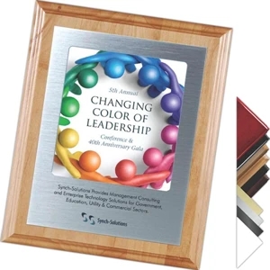 8" X 10" - Plaque Award. Choice Of Digi-color Plate And Board. Affordable Plaques