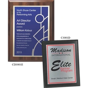 7'' X 9'' - Plaque Award. Choice Of Screened Plate And Board. Screened Printed Plaques