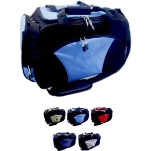 Deluxe Travel Bag With Polyester Dobby Contrast. 2 Side Pockets. Reflective Piping