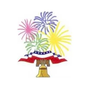 Temporary Tattoos (tm) - Stock, Non Toxic, Hypoallergenic Liberty Bell With Fireworks Tattoo, Fda Certified