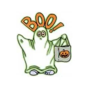 Temporary Tattoos (tm) - Stock, Non Toxic, Hypoallergenic 2" X 2" Boo! Ghost Glow Tattoo Is Fda Certified