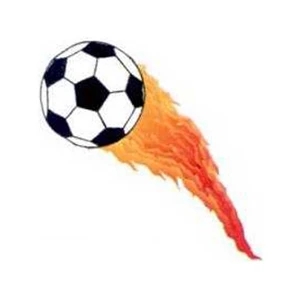 Temporary Tattoos (tm) - Stock, Non Toxic, Hypoallergenic Flaming Soccer Ball Tattoo Is Fda Certified