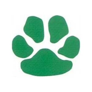 Temporary Tattoos (tm) - Stock, Non Toxic, Hypoallergenic 2" X 2" Green Paw Print Tattoo Is Fda Certified