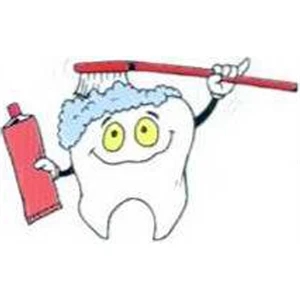 Temporary Tattoos (tm) - Stock, Non Toxic, Hypoallergenic 2" X 2" Cartoon Tooth Tattoo Is Fda Certified