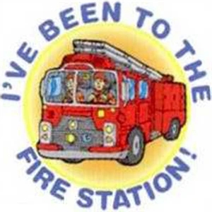 Temporary Tattoos (tm) - Stock, Non Toxic, Hypoallergenic Fire Truck - I've Been To The Fire Station Tattoo