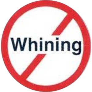Temporary Tattoos (tm) - Stock, Non Toxic, Hypoallergenic, 2" X 2" No Whining Sign Tattoo