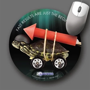 Origin'l Fabric (r) - 8"dia.x1/8"-antimicrobial Fabric Surface Mouse Pad-5-day; Rush: 24hr,1,2,or 3-day