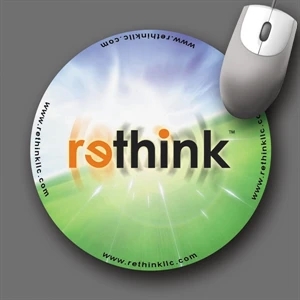 Origin'l Fabric (r) - 8"dia.x1/16"-antimicrobial Fabric Surface Mouse Pad-5-day; Rush: 24hr,1,2,or 3-day