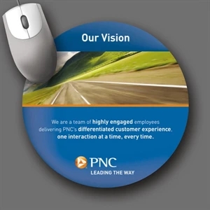 Vynex (r) Heavy Duty - 8"dia.x3/16"-hard Surface Mouse Pad-5-day; Rush: 24 Hour,1,2,or 3-day