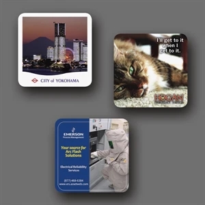 Vynex (r) Heavy Duty - 3.6"x3.6"x1/16"-hard Surface Coaster-5-day; Rush: 24 Hour,1,2,or 3-day