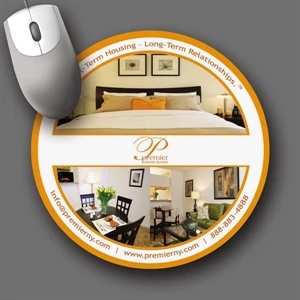 Vynex (r) Heavy Duty - 8"dia.x1/8"-hard Surface Mouse Pad - 5-day Std.; Rush: 1-day/24 Hour, 2-day Or 3-day