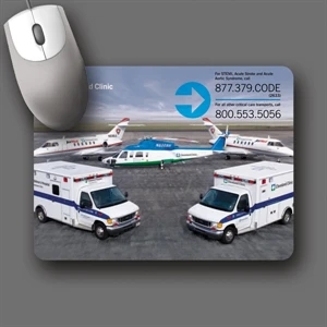Peel & Place (r) - 6"x8"x.015"-ultra Thin, Hard Surface Mouse Pad-5-day; Rush: 24 Hour,1,2,or 3-day
