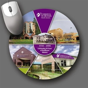 Peel & Place (r) - 8"dia.x.015"-ultra Thin, Hard Surface Mouse Pad-5-day; Rush: 24 Hour,1,2,or 3-day