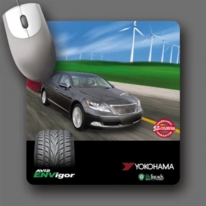 Retreads (r) - 7.5"x8"x3/32"-recycled Tire Hard Surface Mouse Pad-5-day; Rush: 24 Hr,1,2,or 3-day