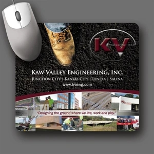 Retreads (r) - 7"x8"x3/32"-100% Recycld Tire Hard Surface Mouse Pad-5-day; Rush: 24 Hr,1,2,or 3-day