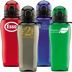 Bpa Free 24 Oz. Polycarbonate Sport Water Bottle With Locking Lid And Carabiner Ring