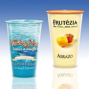 Reusable Clear Plastic Cup-16 Oz.-full Color- 5-day Std; Rush: 2,3,or 4-day