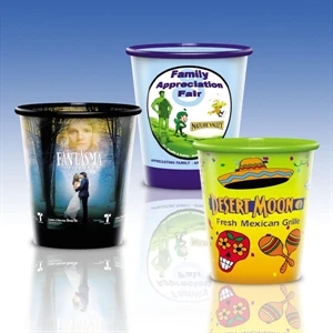 Reusable Clear Plastic Cup-9 Oz.-full Color- 5-day Std; Rush: 2,3,or 4-day