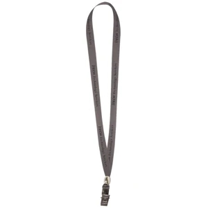 Double-ply Poly 5/8" Lace Style Tubular Lanyard With Bulldog Clip And Bead