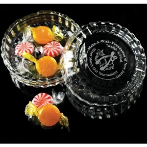Round Box With Attractively Decorated Lid That Highlights Your Logo Or Message