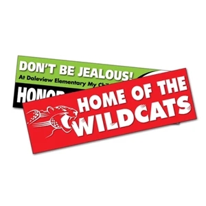 Removable Rectangle Bumper Sticker/decal - Vinyl Uv Coated - 8.625 X 2.5