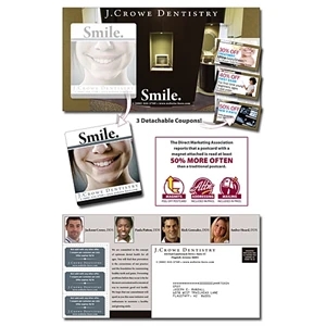 Magna-peel (tm) - Postcard (10.5 X 5.5) With 3 Perforated Coupons And 3.5 X 4 Magnet