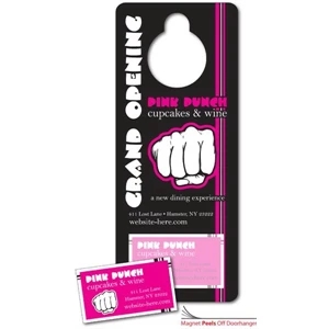 Magna-hang (tm) - Door Hanger (11 X 4.5) With Business Card Magnet (3.5 X 2)