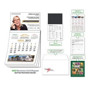 Magna-cal (tm) - Magnet - Business Card R.e. Calendar-apr. 2013. Avail. To Ship 2/15/13 Thru 5/14/13