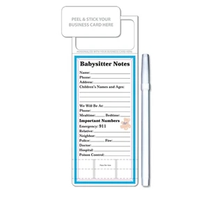 Skinny Mini (tm) - B- Baby-sitter Notes - Memo Board (3.5 X 9). Includes Wet Erase Pen