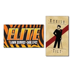 Extra-thick Uv-coated (1s) Paper Business Card (3.5x2). Palm-sized Promotional Power