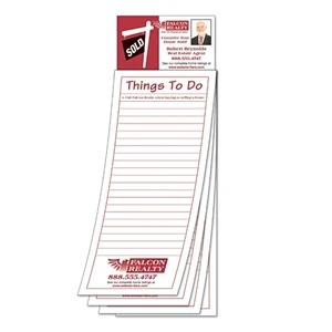 Magna-pad (tm) - Custom 3.5x10.5 25-sheet Pad With Business Card Magnet