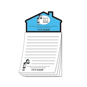 Magna-pad (tm) - Custom - 3.5 X 6.25 50-sheet Pad With House Shape Magnet