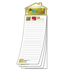 Magna-pad (tm) - Custom 3.5 X 10.5 - 25-sheet Pad With House Shape Magnet