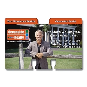 Extra-thick Laminated Rotary Card - Double Tab (approx. 4 X 2.625) - 24 Pt