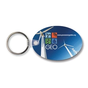 Sof-color (tm) Economy - Key Tag - Oval - Full Color. Flexible. Durable, Digital Four Color Process Print