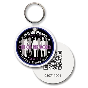 Sof-color (tm) Economy - Key Tag - Round - Full Color. Flexible. Durable, Digital Four Color Process Print